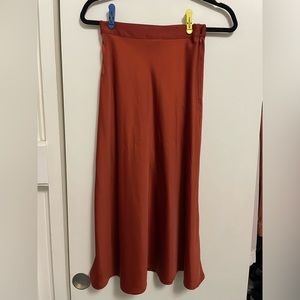 Zara silk midi skirt